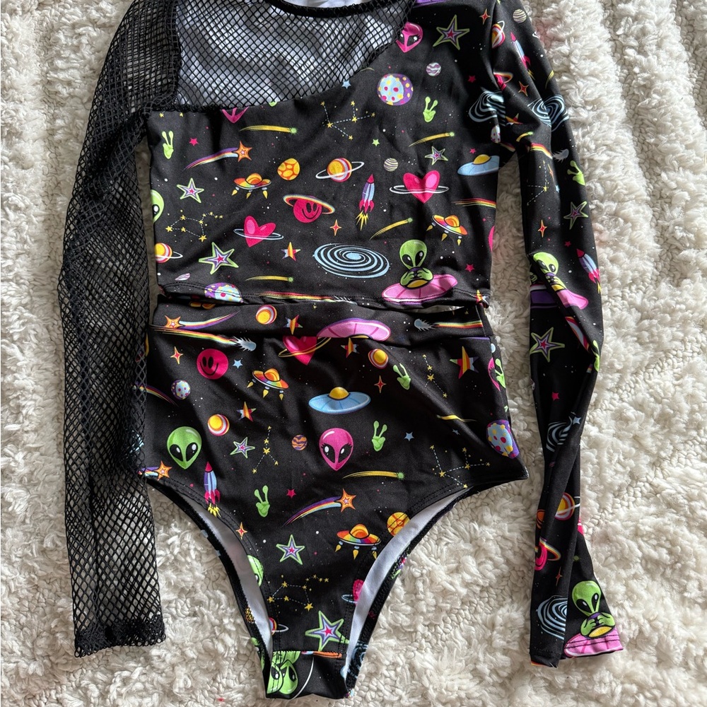 iHeartRaves Alien Print Bodysuit
